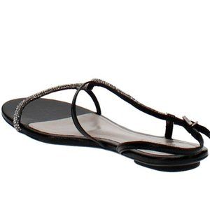 Schutz Georgia Lee Black Crystal Embellished Women's Sandals